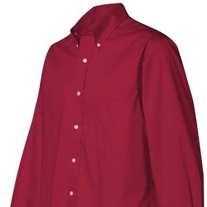 Red mens dress shirt size L